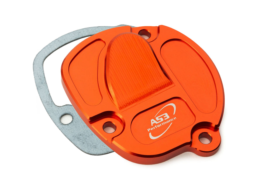 KTM 250 SX 2001-2006 250 EXC 2003-2006 300 EXC 2003-2007 AS3 POWER VALVE CONTROL COVER (RIGHT) ORANGE