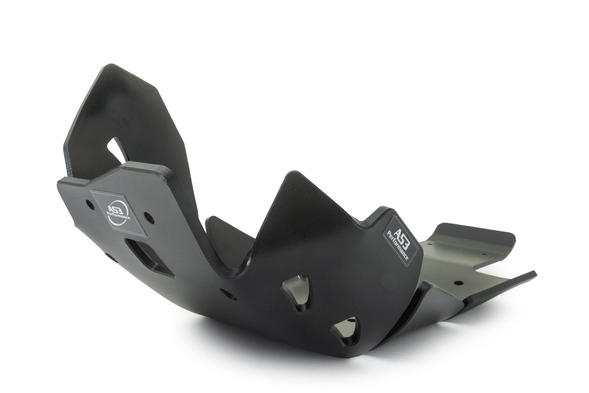 KTM 450 SX-F XC-F 2016-2018 AS3 DTC PLASTIC SKID PLATE AND LINKAGE GUARD BLACK