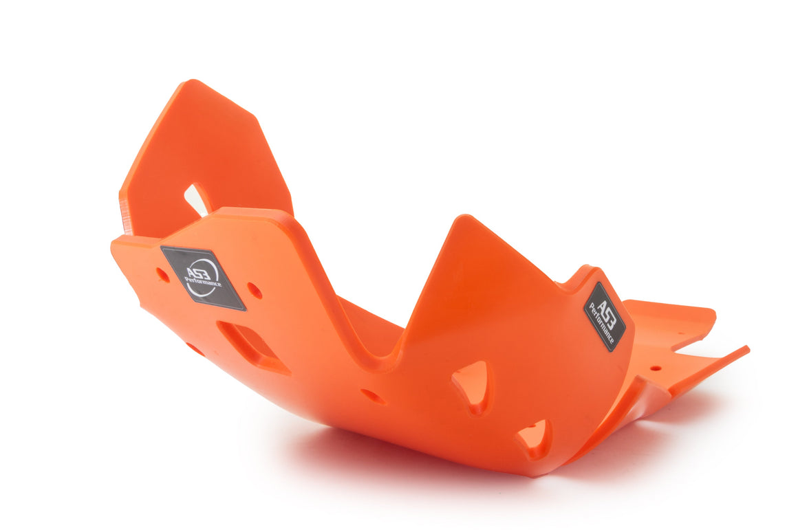 KTM 450 SX-F XC-F 2016-2018 AS3 DTC PLASTIC SKID PLATE AND LINKAGE GUARD ORANGE