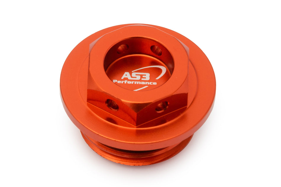 KTM 65 85 125 150 250 300 350 450 500 SX SX-F EXC EXC-F XC XC-W XC-F 1998-2023 AS3 OIL FILLER PLUG ORANGE