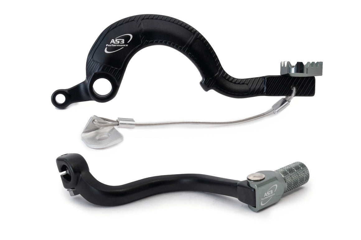 AS3 Factory Series Rempedaal & Versnellingspook Zwart