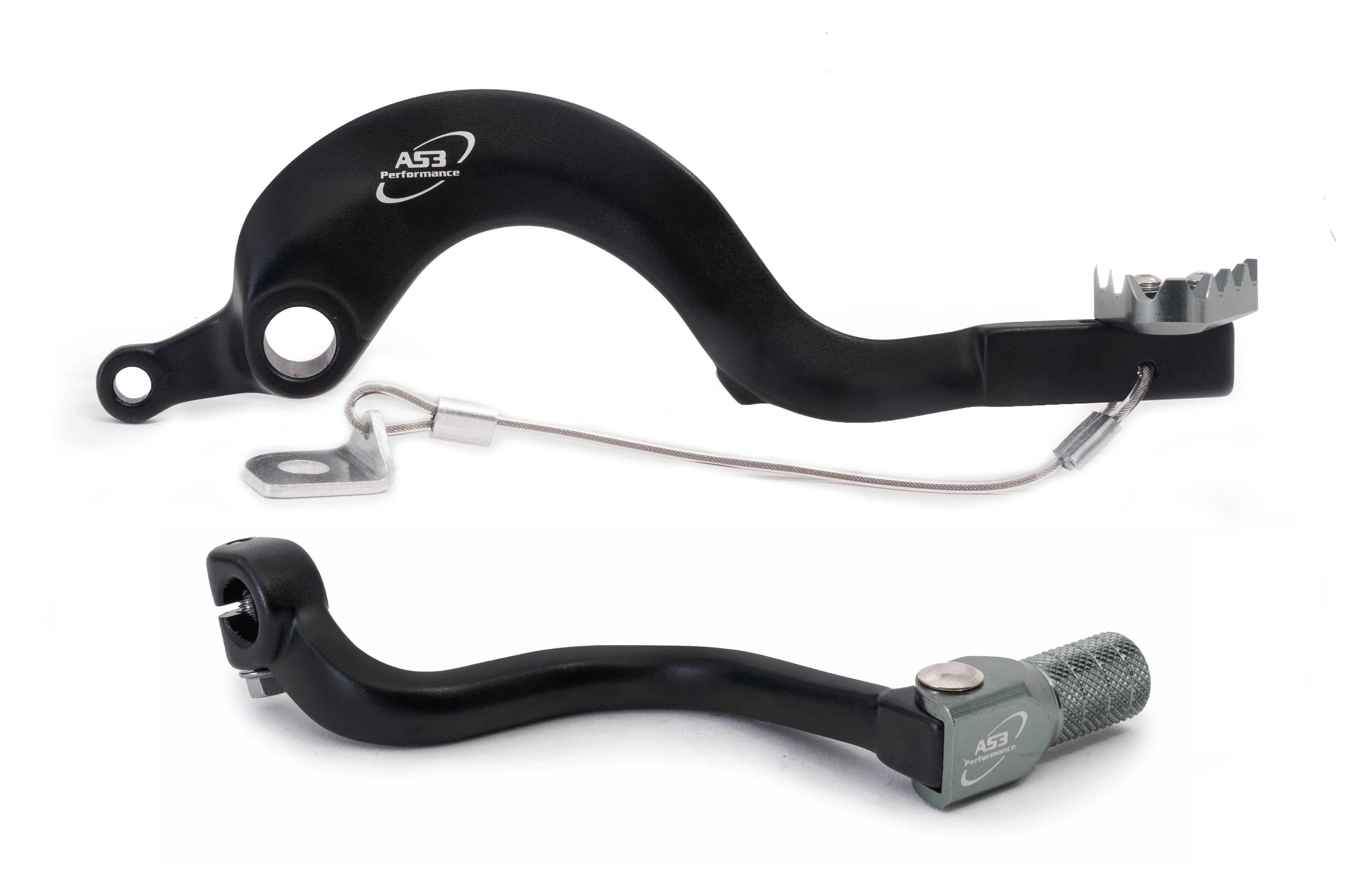 AS3 Factory Series Rempedaal & Versnellingspook Zwart