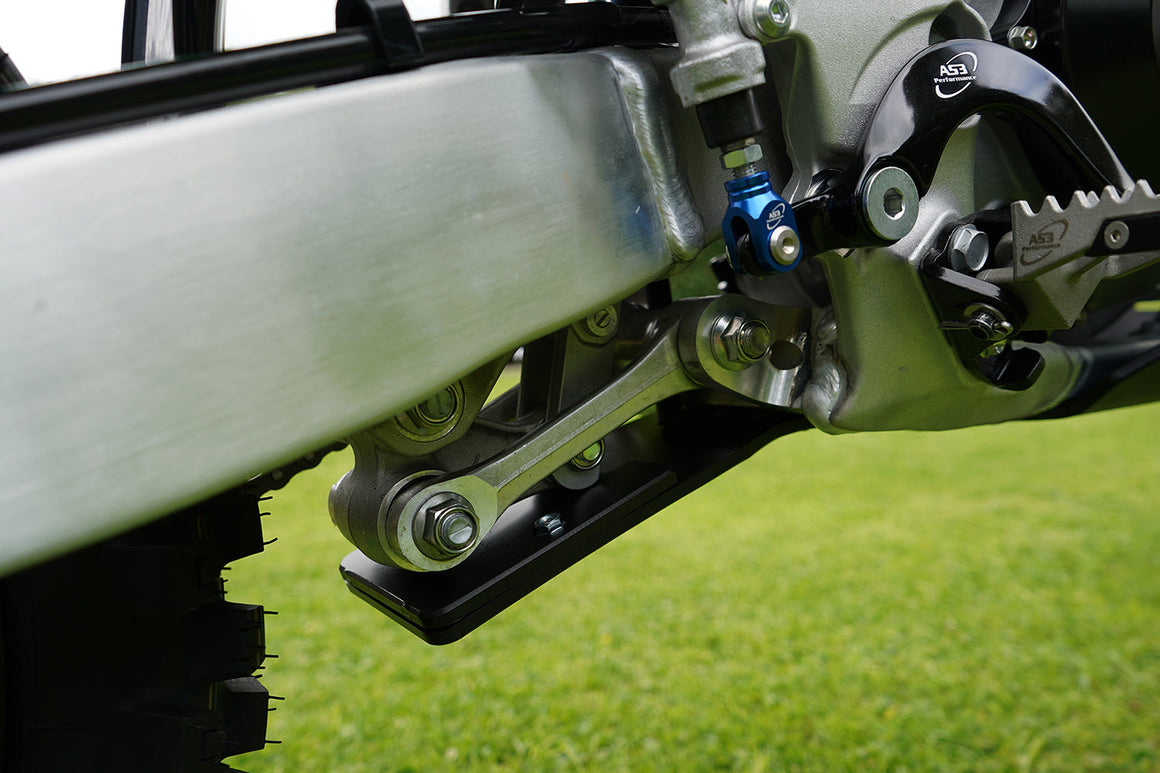 KAWASAKI KX 250 2021 AS3 DTC PLASTIC SKID PLATE AND LINKAGE GUARD BLACK