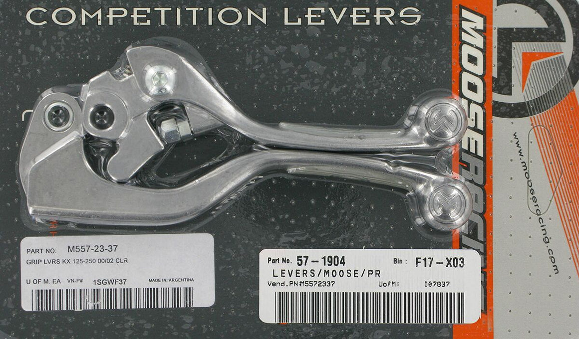 MOOSE Racing Competition rem- en koppelingshendel zilver - Kawasaki (2000-2015) | Femon Parts