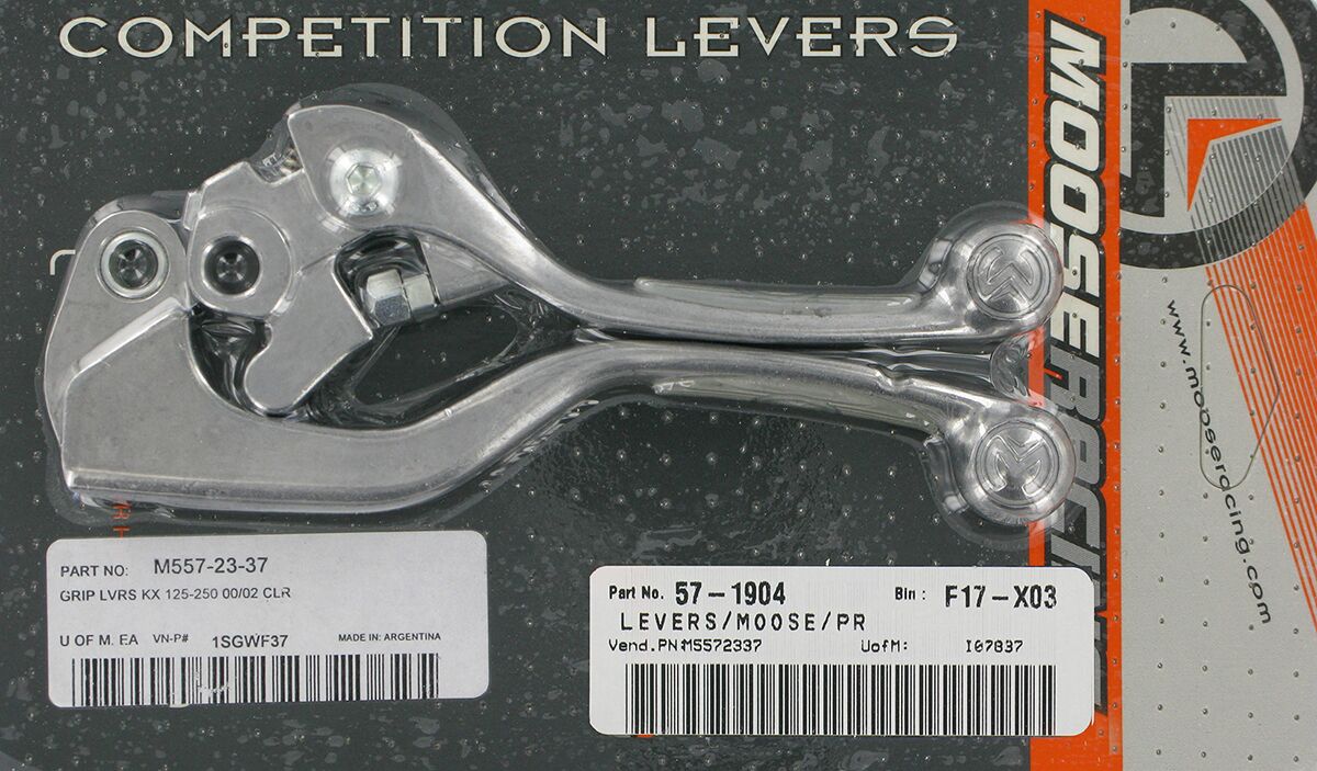 MOOSE Racing Competition rem- en koppelingshendel zilver - Kawasaki (2000-2015) | Femon Parts
