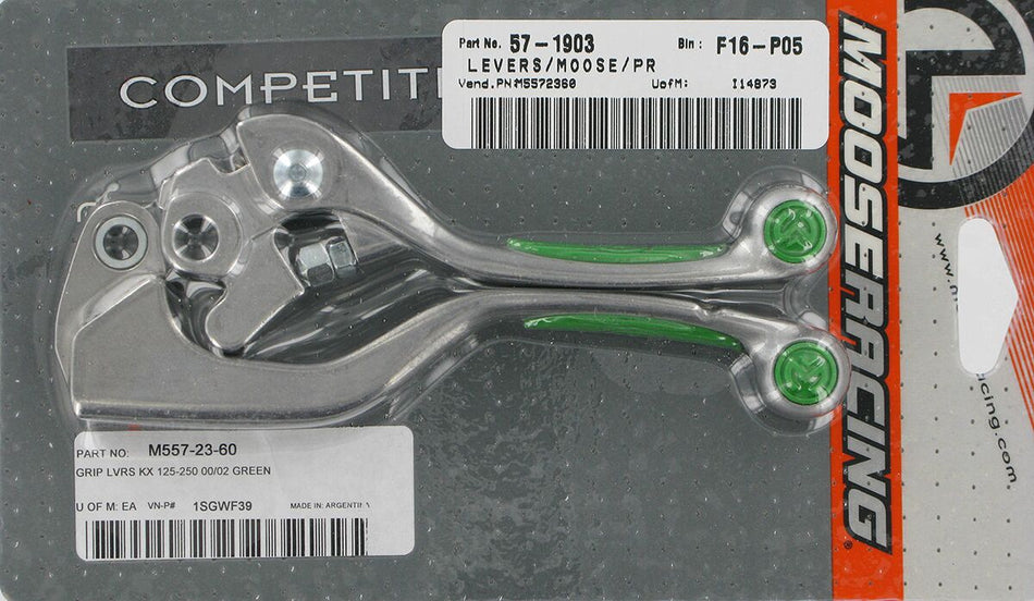 MOOSE Racing Competition rem- en koppelingshendel groen - Kawasaki (2000-2015) | Femon Parts