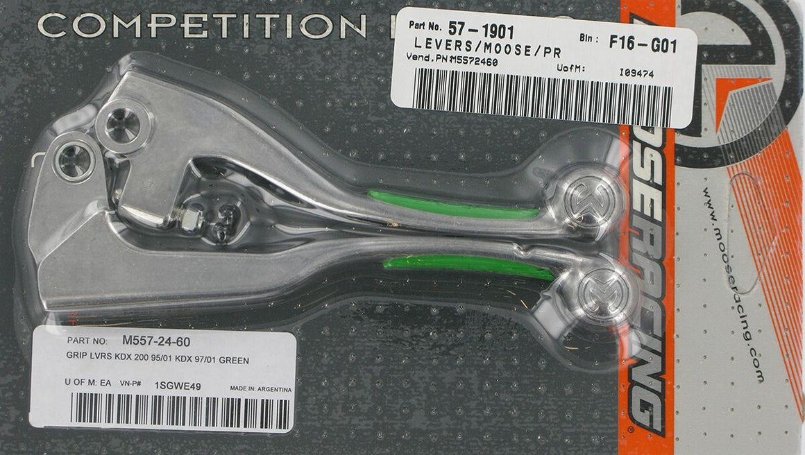 MOOSE Racing Competition rem- en koppelingshendel groen - Kawasaki (1993-2007) | Femon Parts