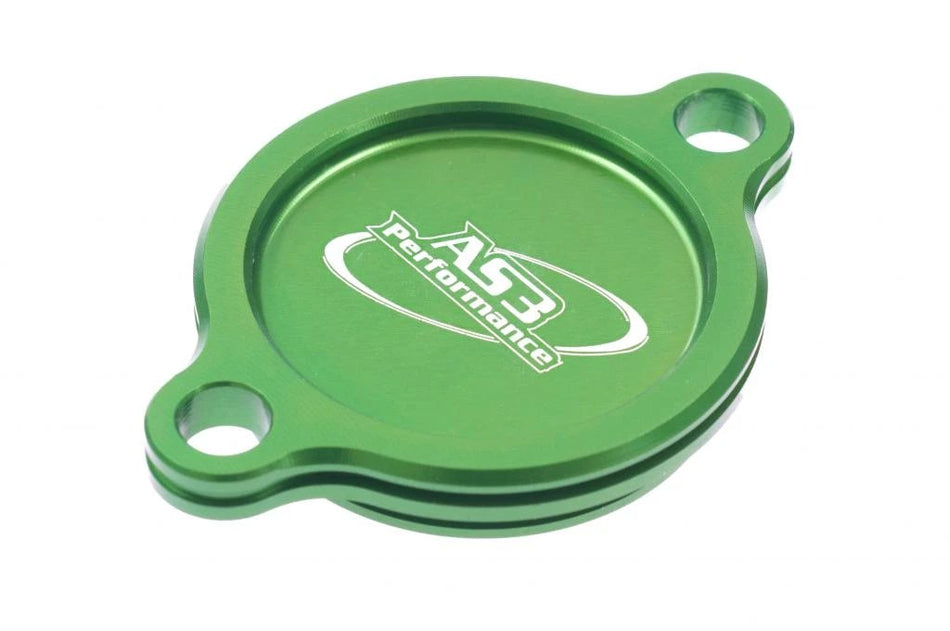 KAWASAKI KX 250 F 2004-2020 AS3 OIL FILTER CAP COVER GREEN
