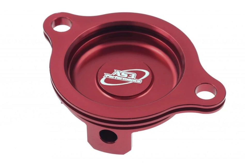 HONDA CRF 250 R 2010-2017 AS3 OIL FILTER CAP COVER RED