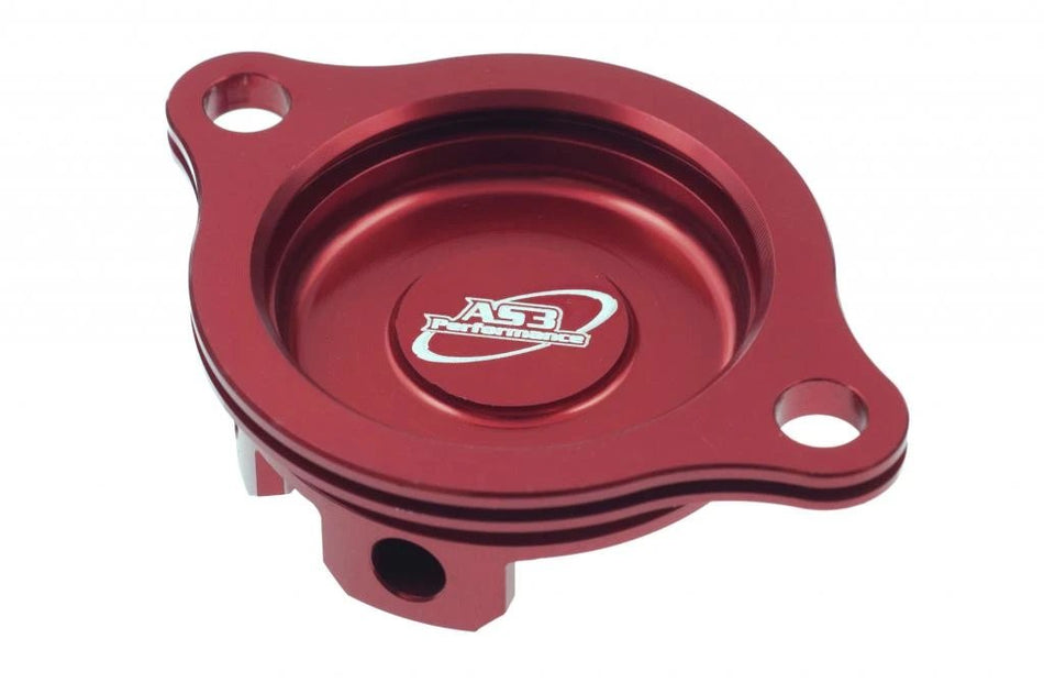 HONDA CRF 150 R RB 2007-2024 AS3 OIL FILTER CAP COVER RED