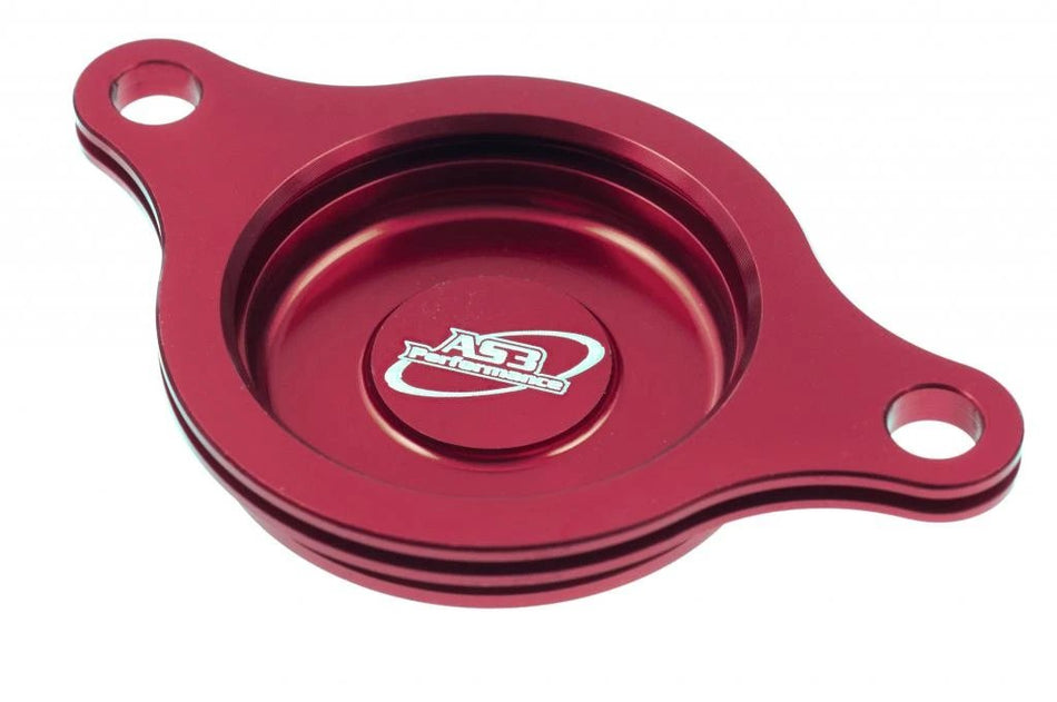 HONDA CRF 450 R 2009-2016 AS3 OIL FILTER CAP COVER RED