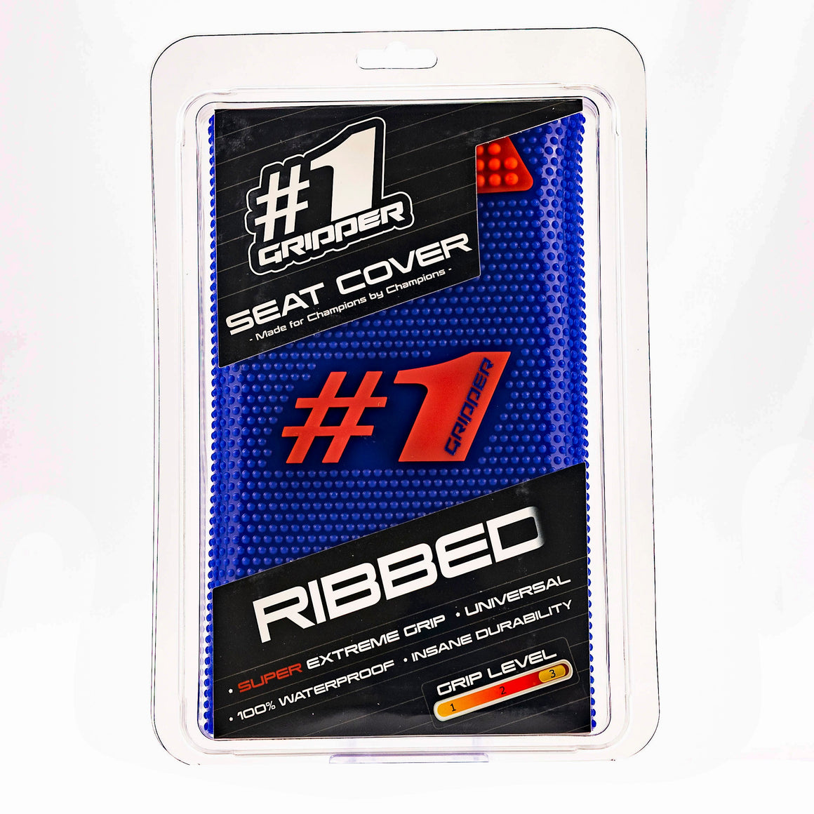 RIBBED Seat Cover - Blue/Red