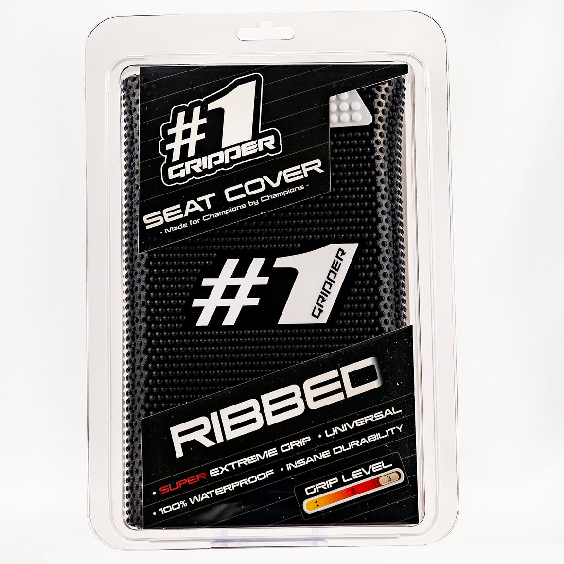 RIBBED Seat Cover - Black/White