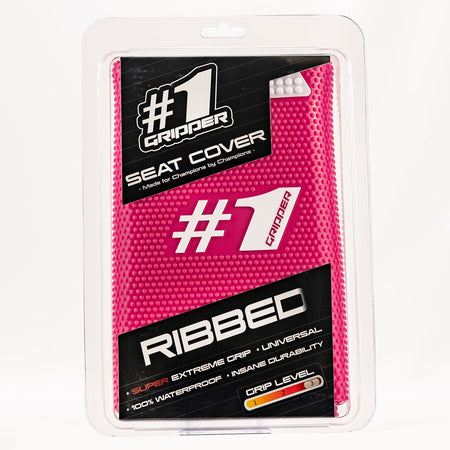 RIBBED Seat Cover - Pink/White