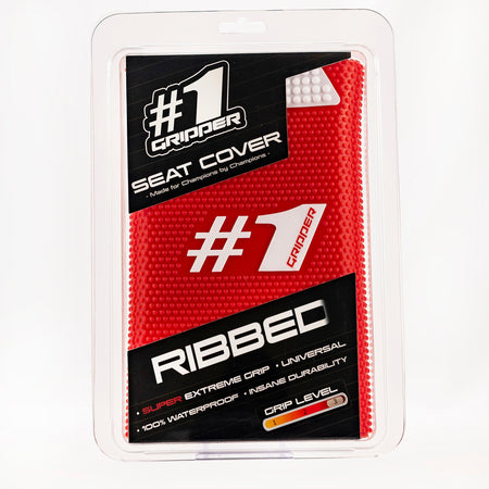 RIBBED Seat Cover - Red/White