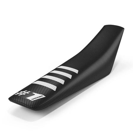 RIBBED Seat Cover - Black/White
