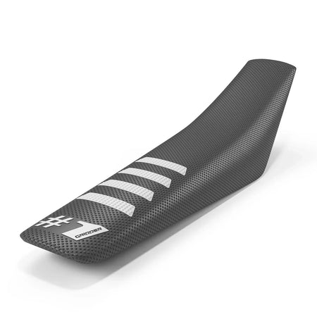 RIBBED Seat Cover - Dark Grey/White