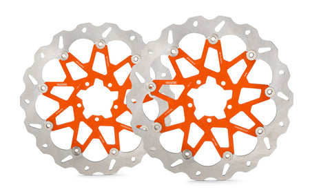 Wave brake disc set