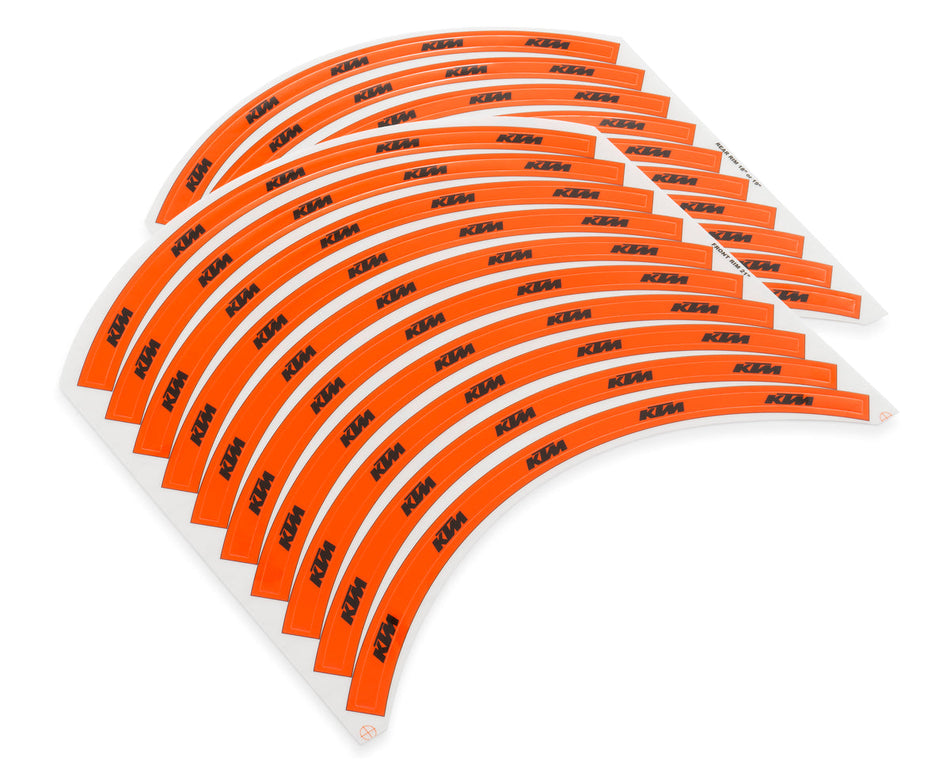 Wheel rim sticker kit