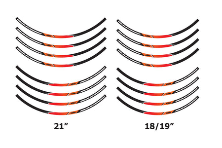 Wheel rim sticker kit