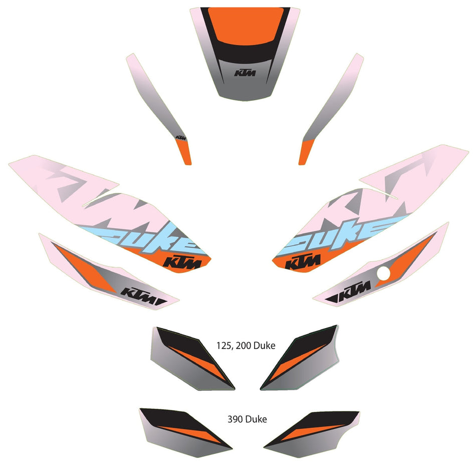 Graphics kit — KTM 200 Duke/390 Duke 2014-2021 | Femon Parts