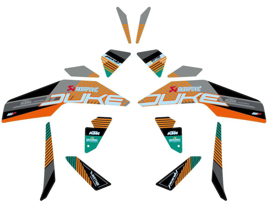 Factory graphics kit — KTM 200 Duke/390 Duke 2017-2023 | Femon Parts