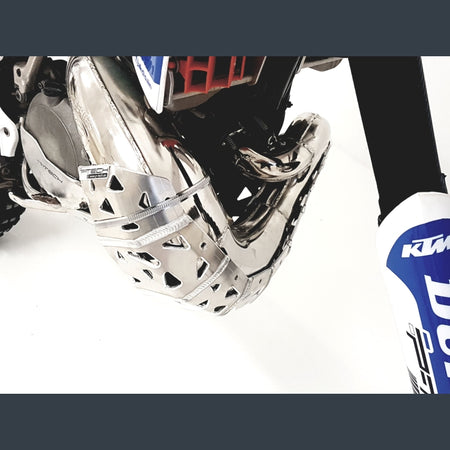Skidplate met uitlaatpijpbeschermer en kunststof bodem voor KTM, Husaberg, Husqvarna 2007-2016