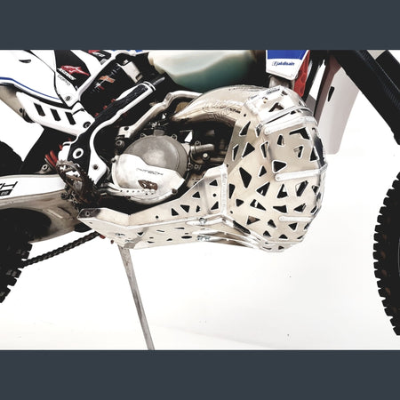 Skidplate met uitlaatpijpbeschermer voor KTM, Husaberg, Husqvarna 2007-2016