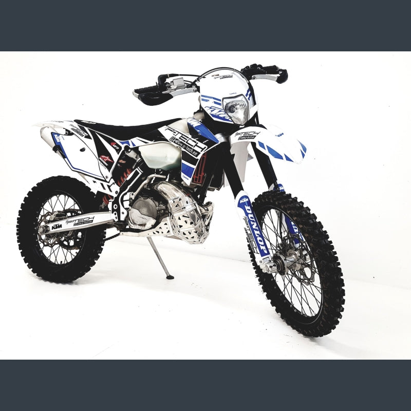 Skidplate met uitlaatpijpbeschermer en kunststof bodem voor KTM, Husaberg, Husqvarna 2007-2016