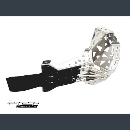 Skidplate met uitlaatpijpbeschermer en kunststof bodem voor KTM, Husaberg, Husqvarna 2007-2016