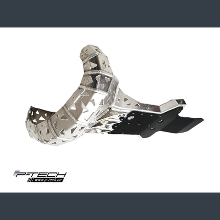 Skidplate met uitlaatpijpbeschermer en kunststof bodem voor KTM, Husaberg, Husqvarna 2007-2016