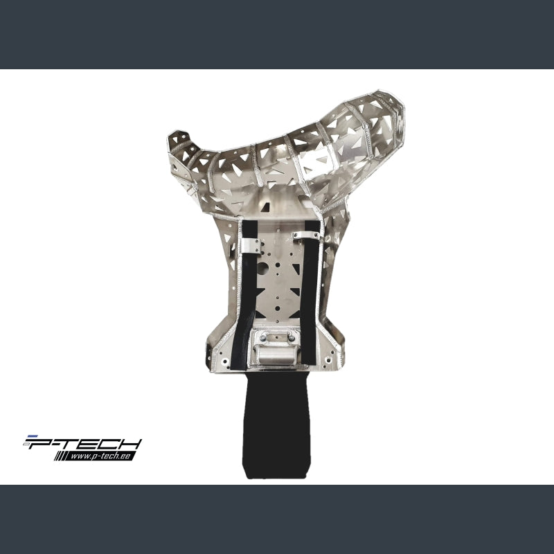 Skidplate met uitlaatpijpbeschermer en kunststof bodem voor KTM, Husaberg, Husqvarna 2007-2016
