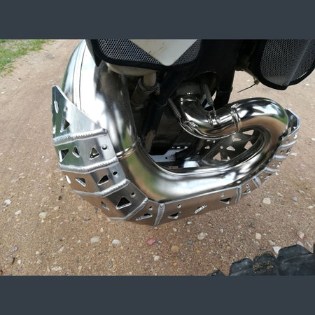 Skidplate met uitlaatbescherming en kunststof bodem voor KTM EXC / XC 2017-2019