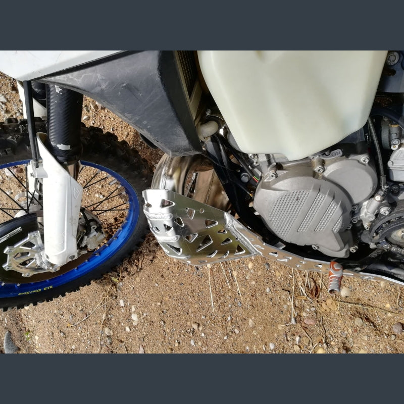 Skidplate met uitlaatbescherming voor KTM EXC / XC en Husqvarna TE 2017 - 2019