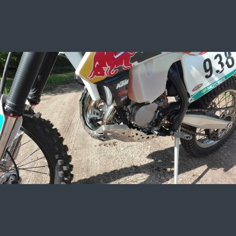 Skidplate met uitlaatbescherming voor KTM SX / XCW en Husqvarna TC, TE/TX 125, 150 2016-2019