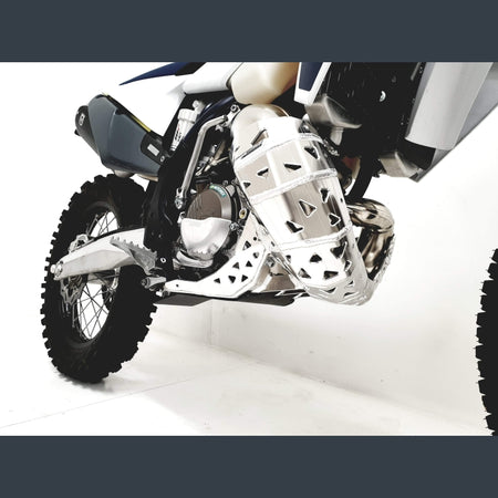 Skidplate met uitlaatbescherming en kunststof bodem voor KTM EXC 150 en Husqvarna TE 150 2020-2023