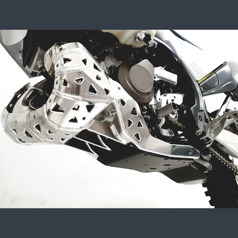 Skidplate met uitlaatbescherming en kunststof bodem voor KTM EXC 150 en Husqvarna TE 150 2020-2023