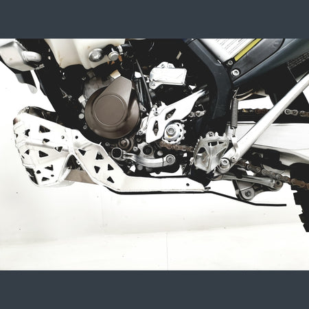 Skidplate met uitlaatbescherming en kunststof bodem voor KTM EXC 150 en Husqvarna TE 150 2020-2023