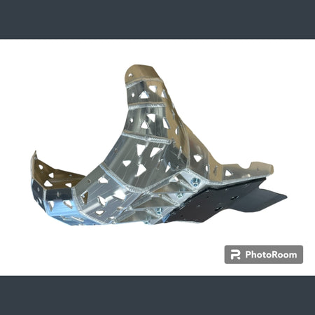 Skidplate met uitlaatpijpbeschermer en kunststof bodem voor Fantic XE 300