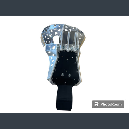 Skidplate met uitlaatpijpbeschermer en kunststof bodem voor Fantic XE 300