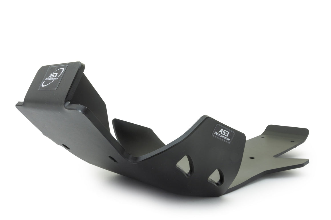 SHERCO SE 250 300 2017-2018 AS3 DTC PLASTIC SKID PLATE AND LINKAGE GUARD BLACK