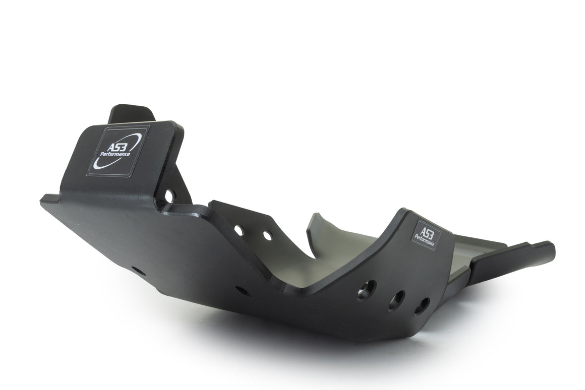 SHERCO SE 250 300 2019-2024 AS3 DTC PLASTIC SKID PLATE AND LINKAGE GUARD BLACK