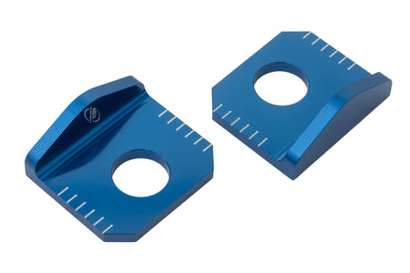 SHERCO SE SM 50 2020-2024 SE SM 125 4T 2023 AS3 CHAIN ADJUSTERS AXLE BLOCKS BLUE