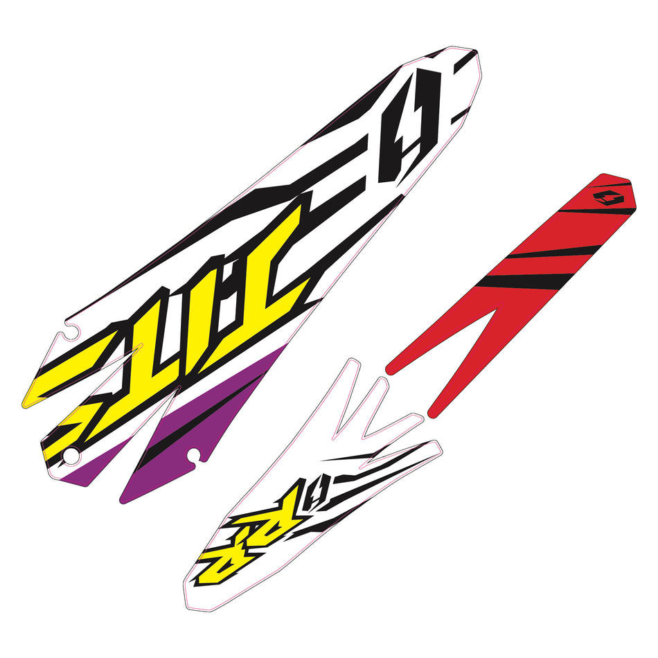 Jitsie Front/Rear Mudguard Sticker Retro TRS One 16-26