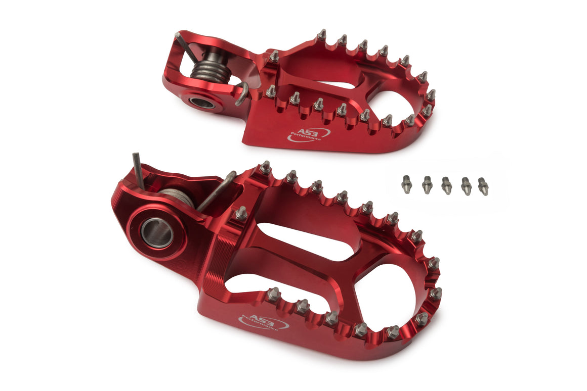 AS3 Racing Series Voetsteunen Rood