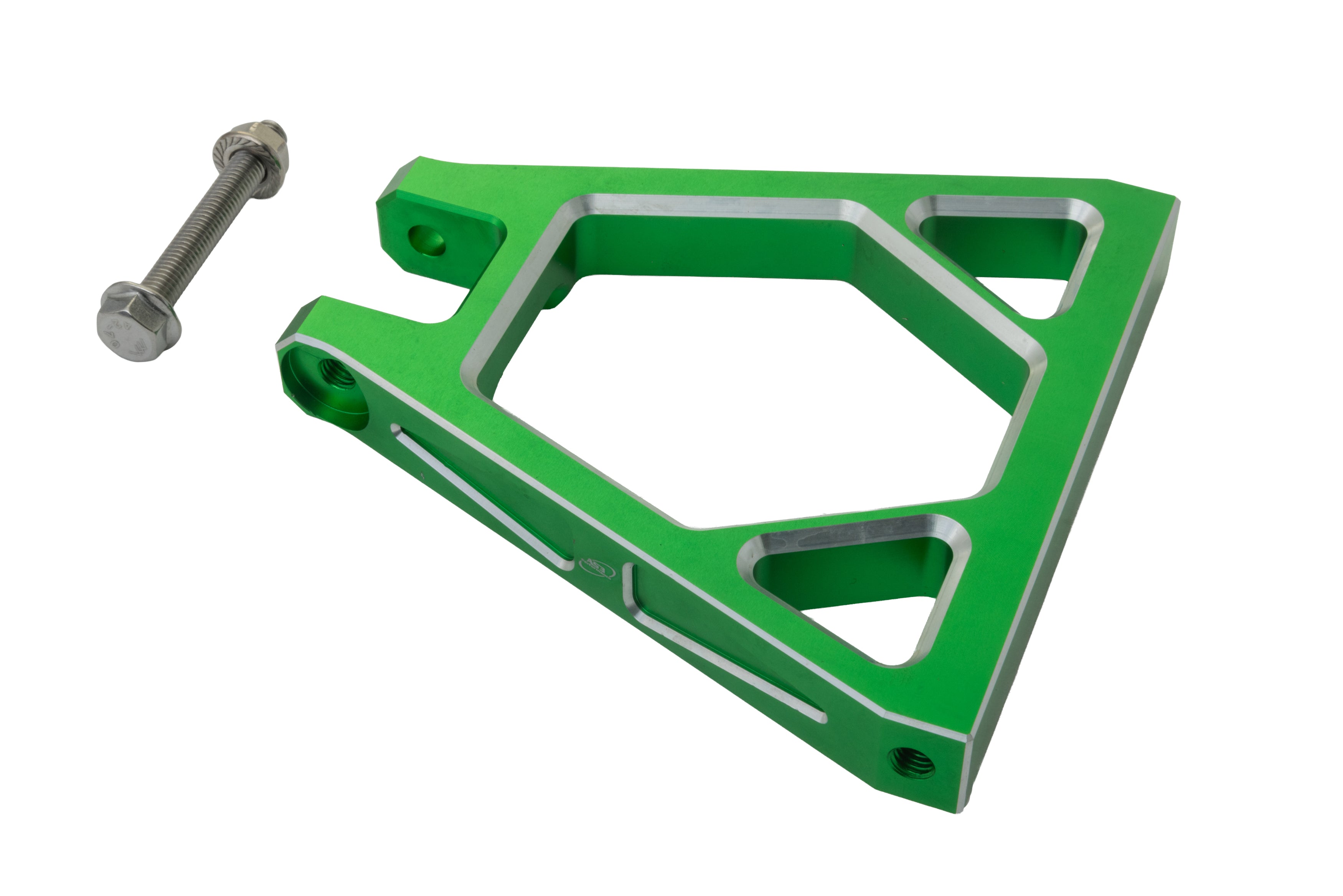 SUR-RON LIGHT BEE 2018-2024 AS3 UPGRADED BILLET ALUMINIUM REAR SUSPENSION LINKAGE ARM TRIANGLE GREEN