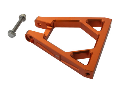 SUR-RON LIGHT BEE 2018-2024 AS3 UPGRADED BILLET ALUMINIUM REAR SUSPENSION LINKAGE ARM TRIANGLE ORANGE