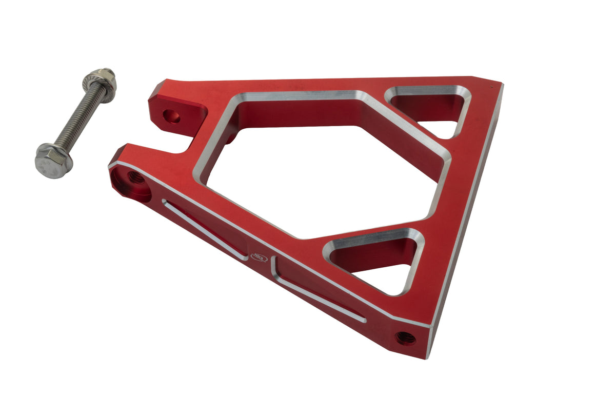 SUR-RON LIGHT BEE 2018-2024 AS3 UPGRADED BILLET ALUMINIUM REAR SUSPENSION LINKAGE ARM TRIANGLE RED