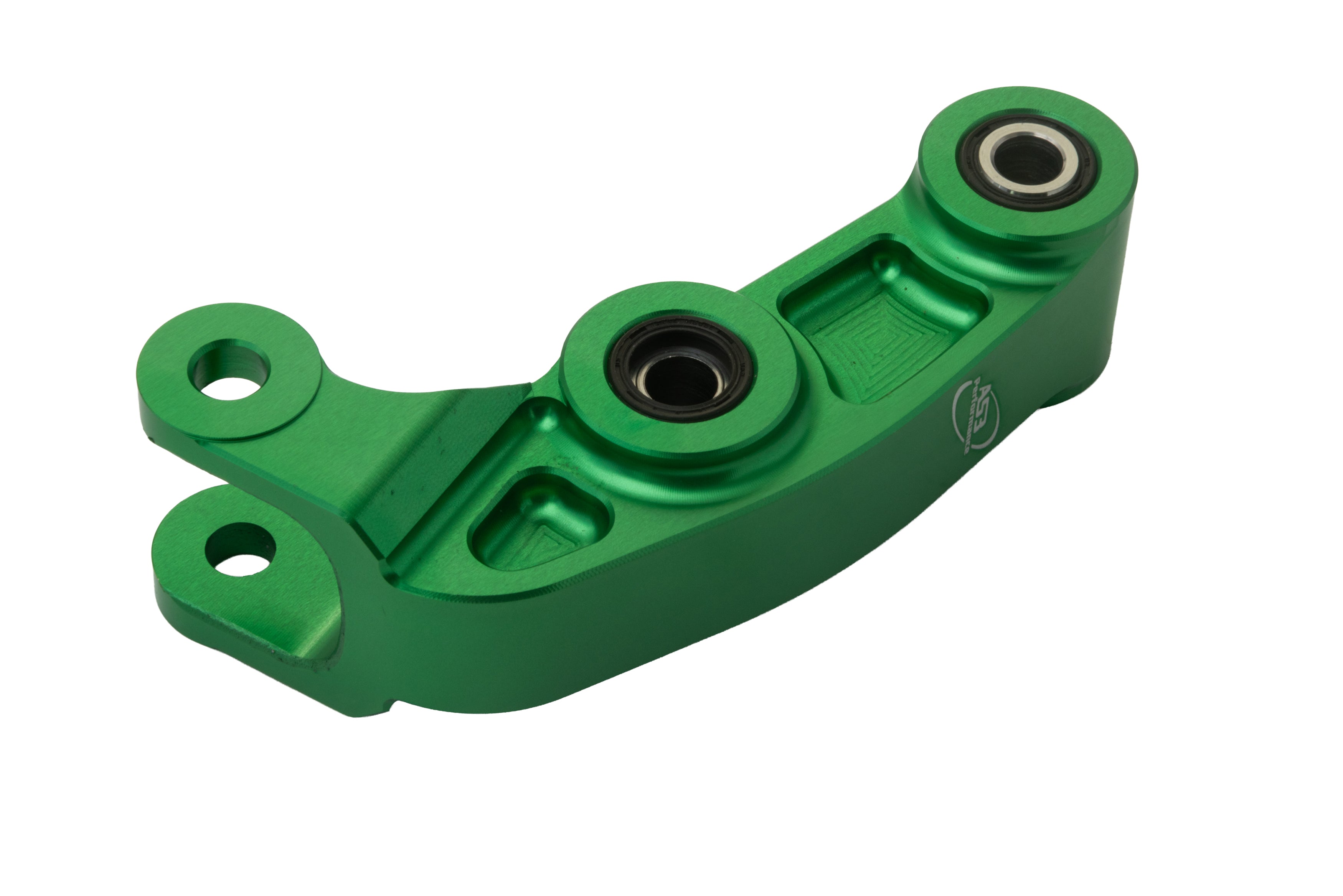 SUR-RON LIGHT BEE 2018-2024 AS3 UPGRADED BILLET ALUMINIUM REAR SUSPENSION LINKAGE +20MM GREEN