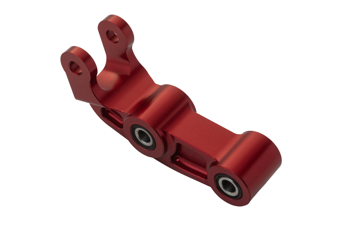 SUR-RON LIGHT BEE 2018-2024 AS3 UPGRADED BILLET ALUMINIUM REAR SUSPENSION LINKAGE RED